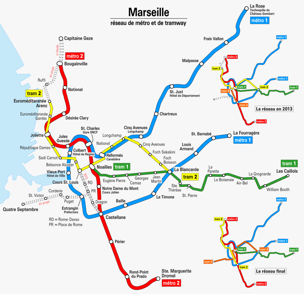 схема метро марселя